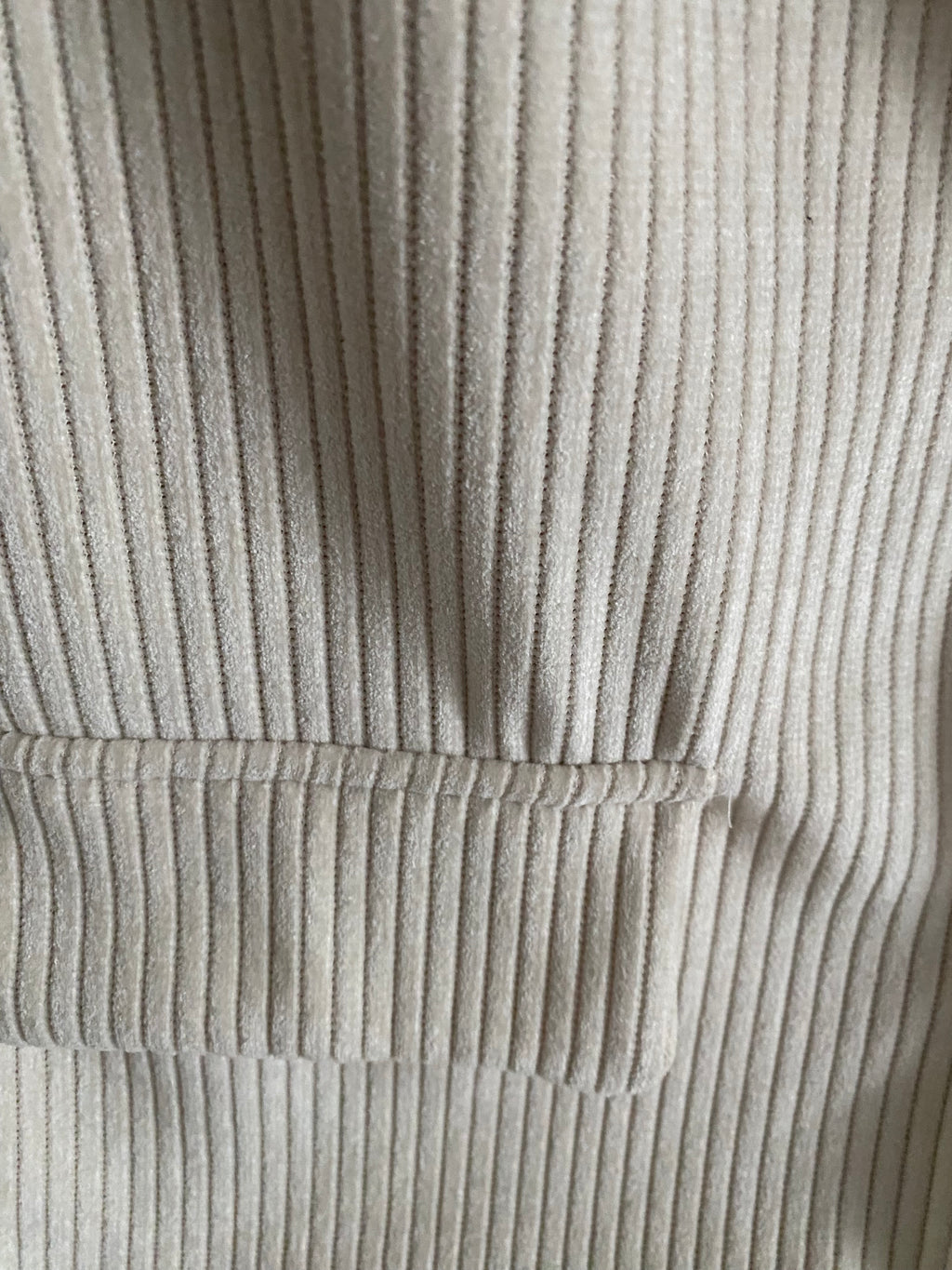 VESTE VELOURS COTELE ECRU TU 36/44