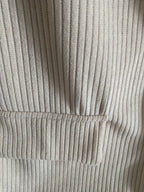 VESTE VELOURS COTELE ECRU TU 36/44