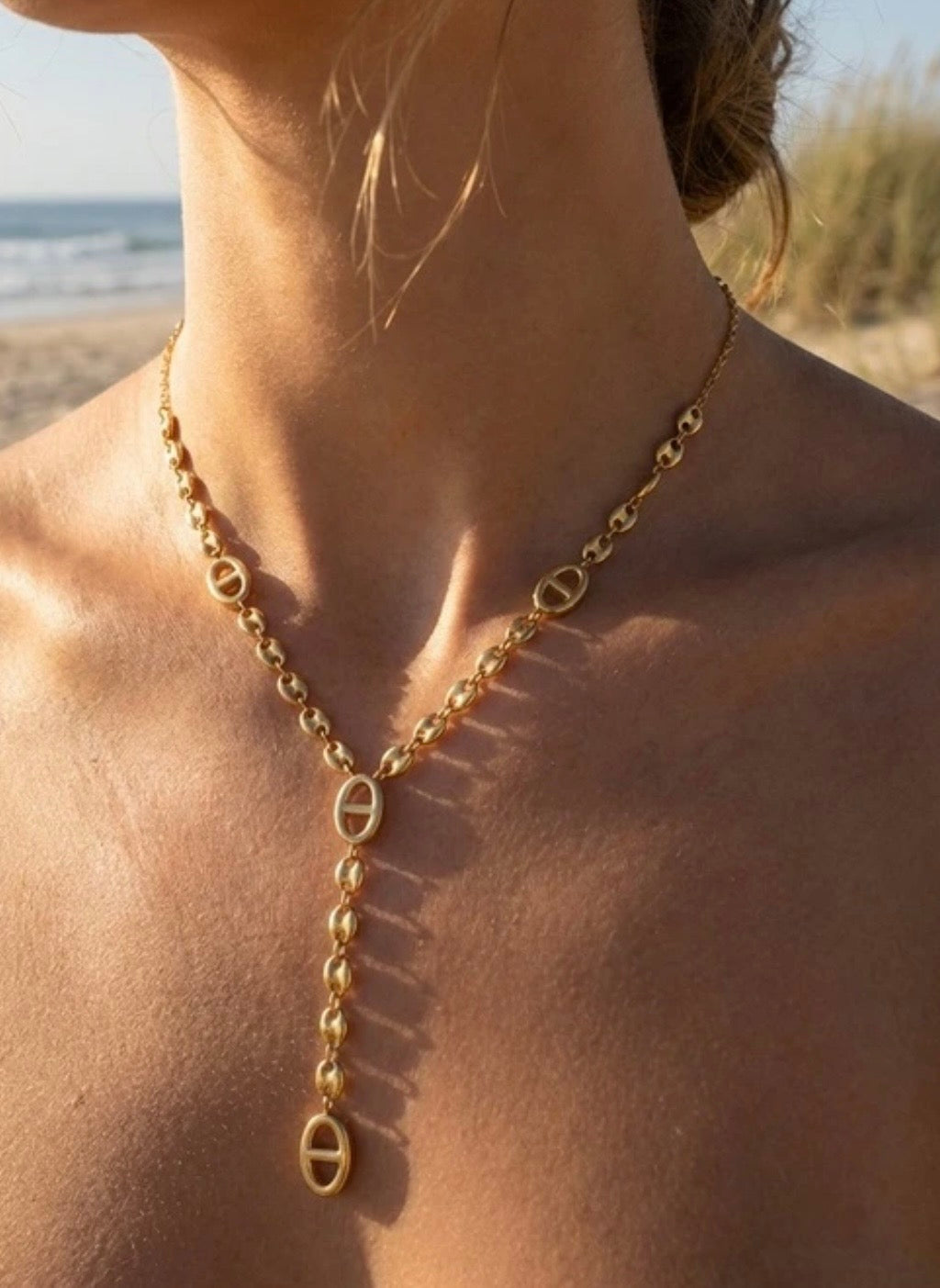 COLLIER Y TENDANCE ACIER INOXYDABLE