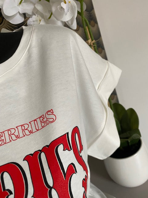 TEE SHIRT CHERRYS BLANC    36/42