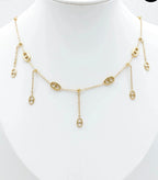 COLLIER PAAMPILLES ACIER INOXYDABLE  DORE