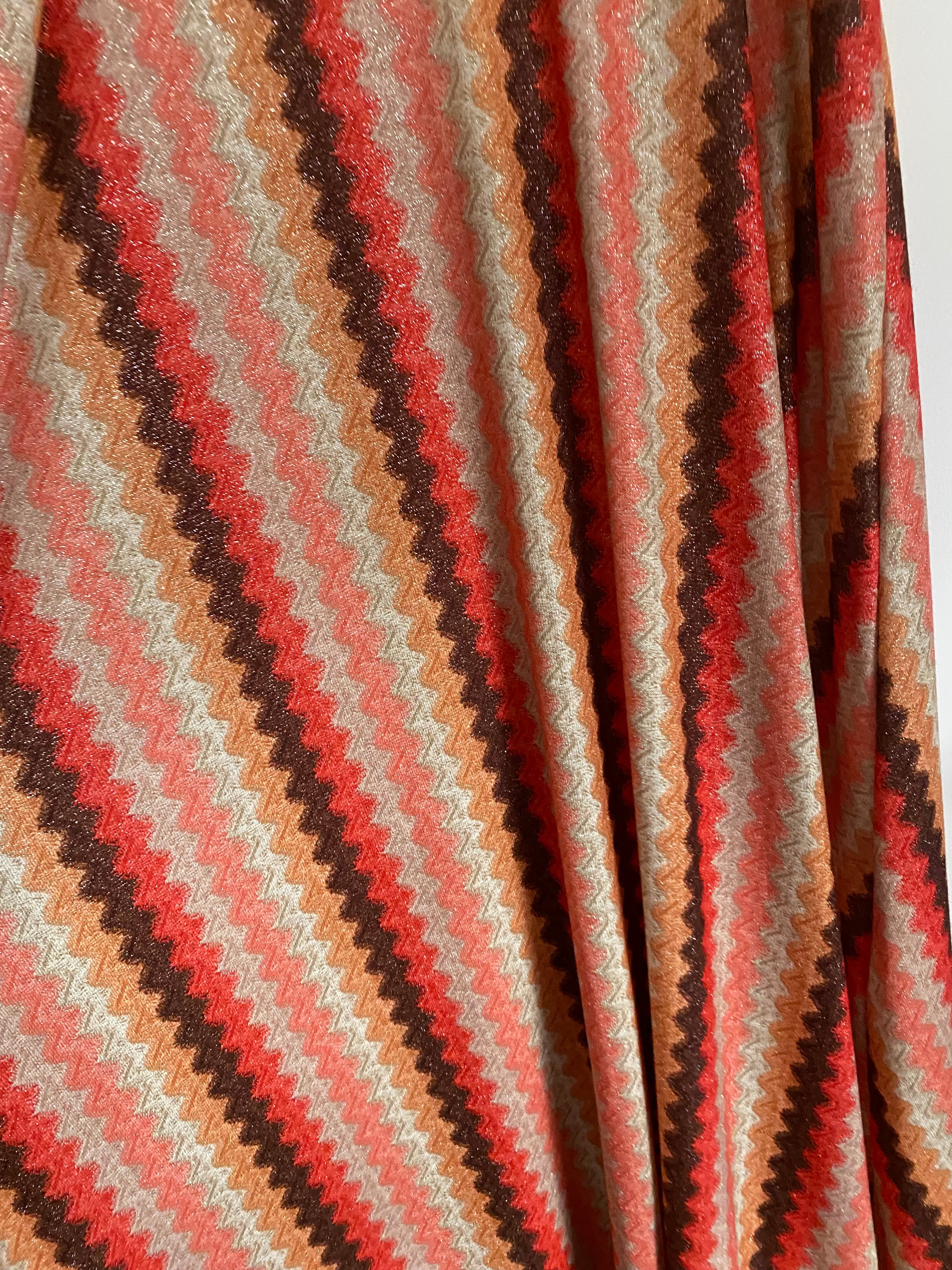 ROBE LUREX BRETELLES FINES ORANGE  36/44