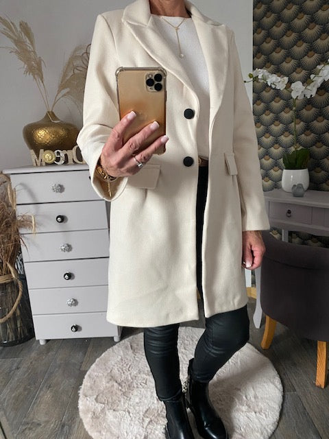 MANTEAU GABRIEL ECRU   taille : S