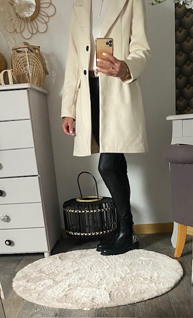 MANTEAU GABRIEL ECRU   taille : S/M/L/XL