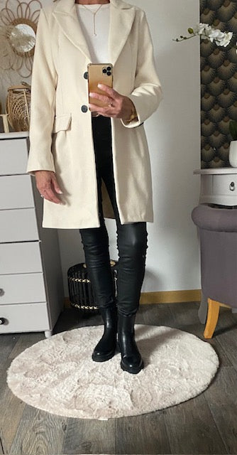MANTEAU GABRIEL ECRU   taille : S/M/L/XL