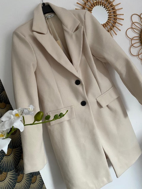 MANTEAU GABRIEL ECRU   taille : S/M/L/XL