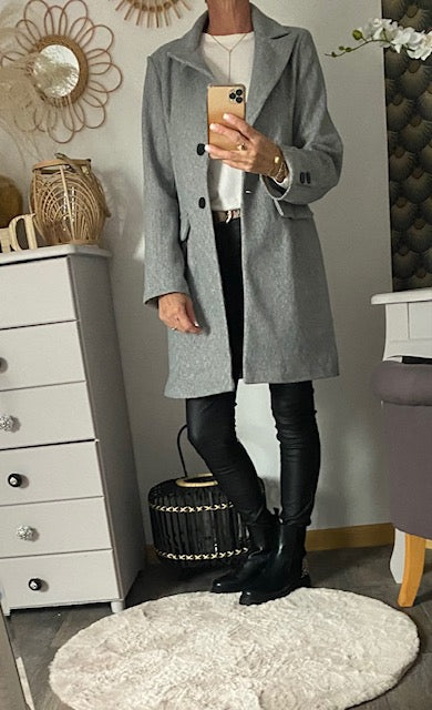 MANTEAU GABRIEL GRIS   taille : S/M/L/XL
