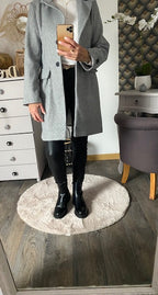 MANTEAU GABRIEL GRIS   taille : S