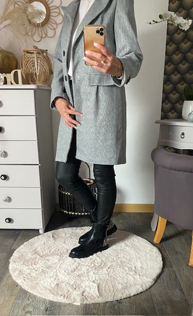 MANTEAU GABRIEL GRIS   taille : S