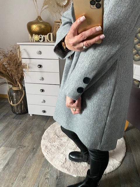 MANTEAU GABRIEL GRIS   taille : S