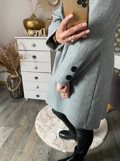 MANTEAU GABRIEL GRIS   taille : S/M/L/XL