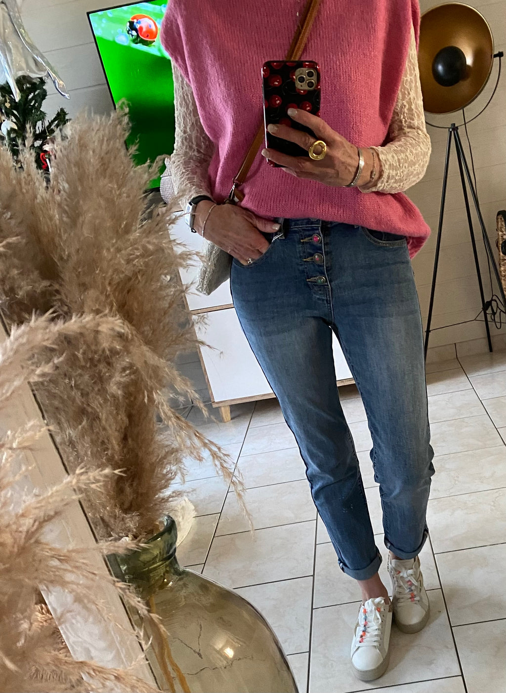 ENSEMBLE PULL PINKA ROSE  TU34/44 PETIT 46