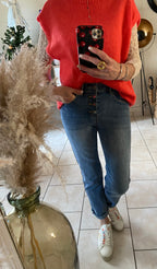 ENSEMBLE PULL PINKA CORAIL  TU34/44 PETIT 46