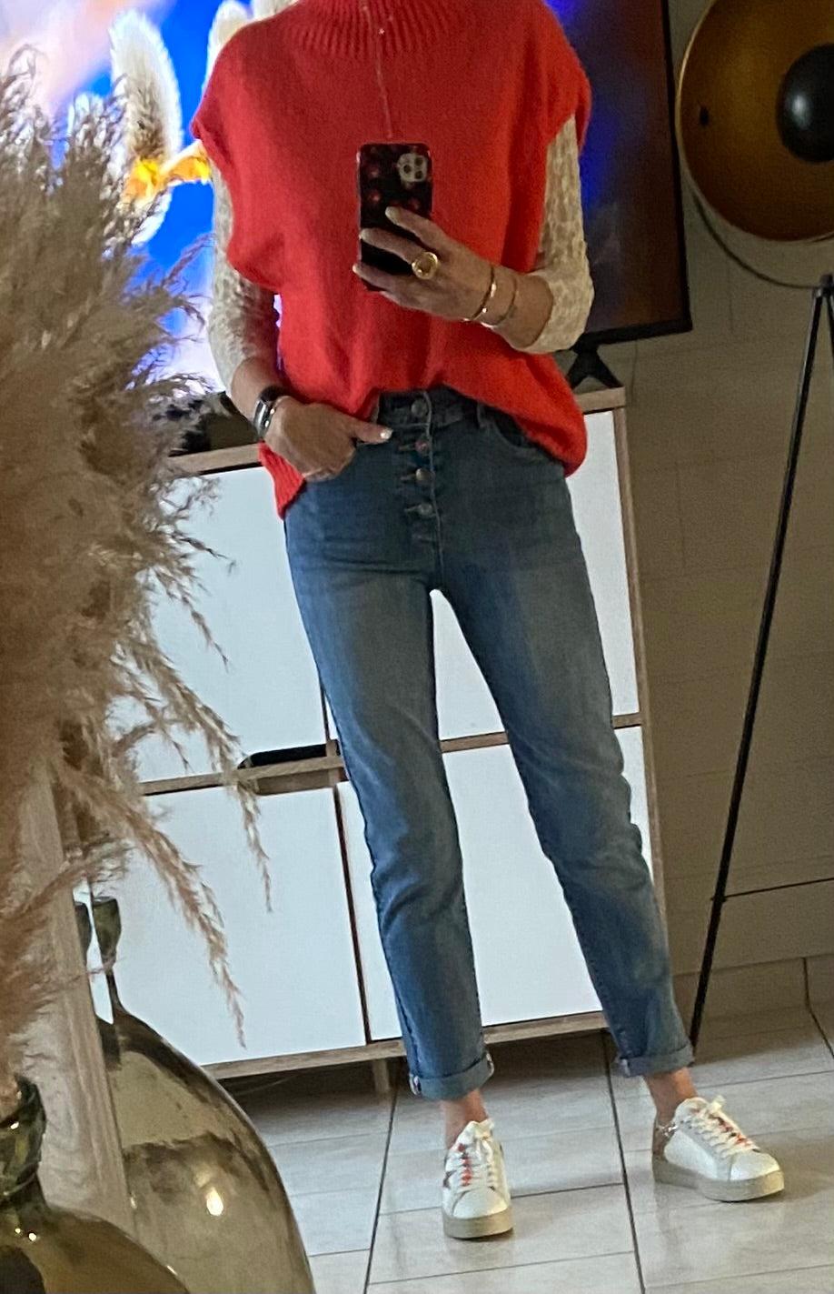 ENSEMBLE PULL PINKA CORAIL  TU34/44 PETIT 46