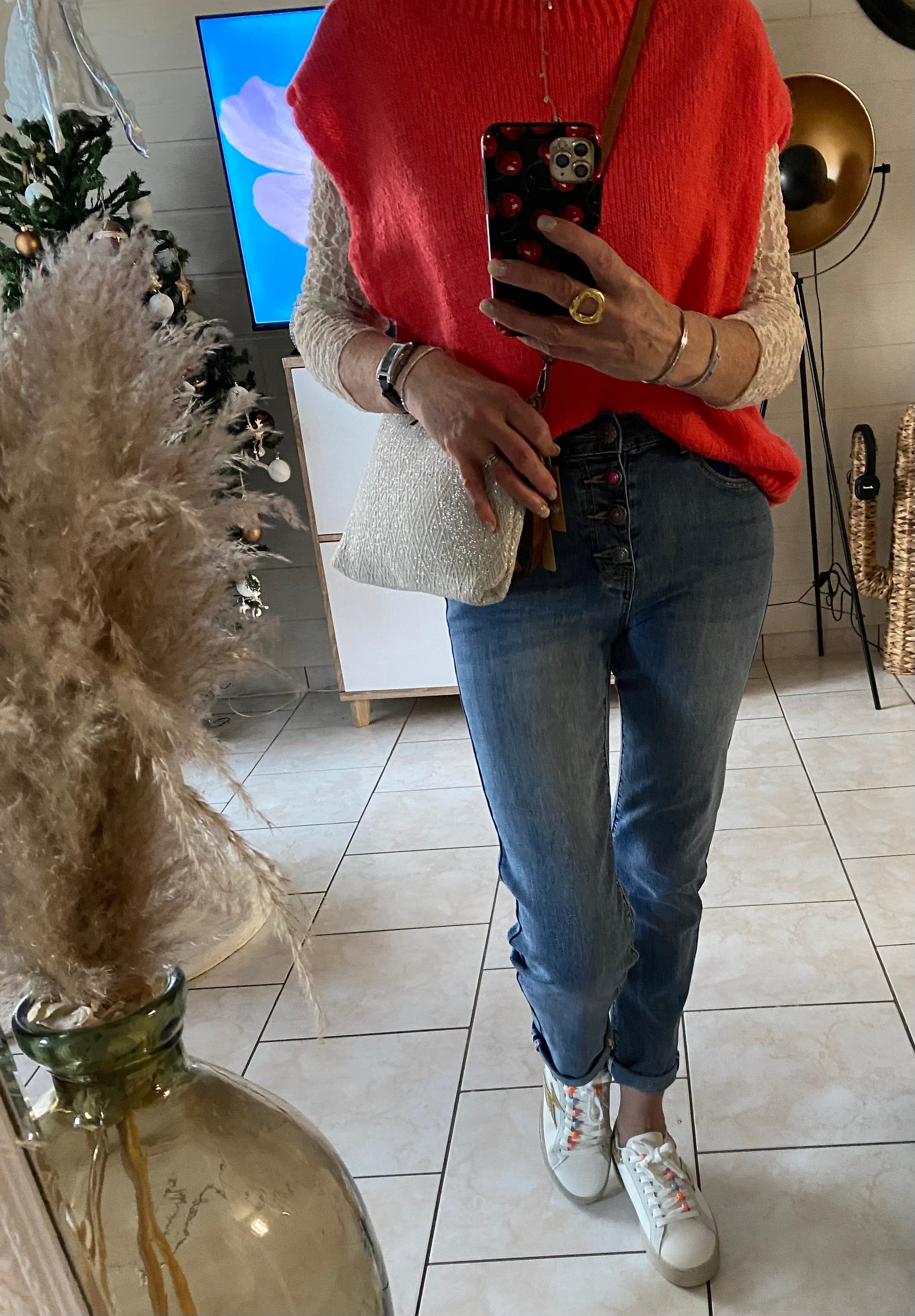ENSEMBLE PULL PINKA CORAIL  TU34/44 PETIT 46