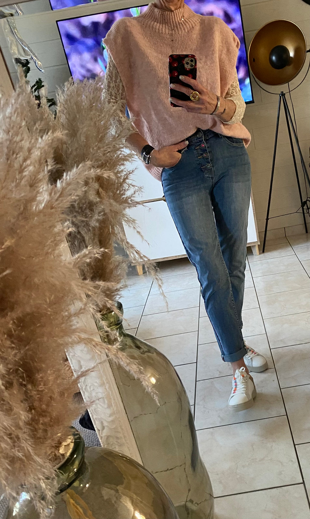 ENSEMBLE PULL PINKA ROSE POUDRE  TU34/44 PETIT 46