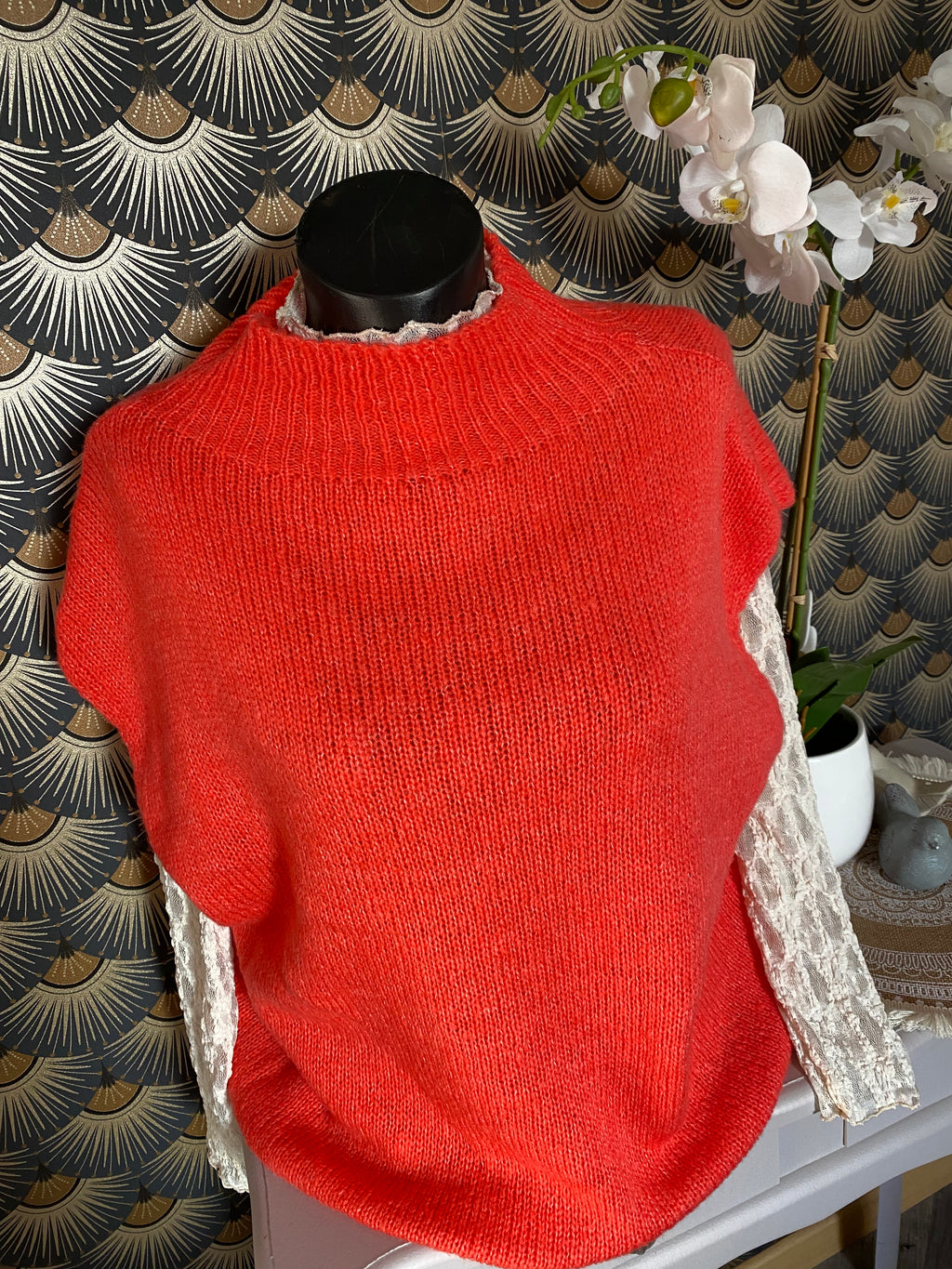 ENSEMBLE PULL PINKA CORAIL  TU34/44 PETIT 46