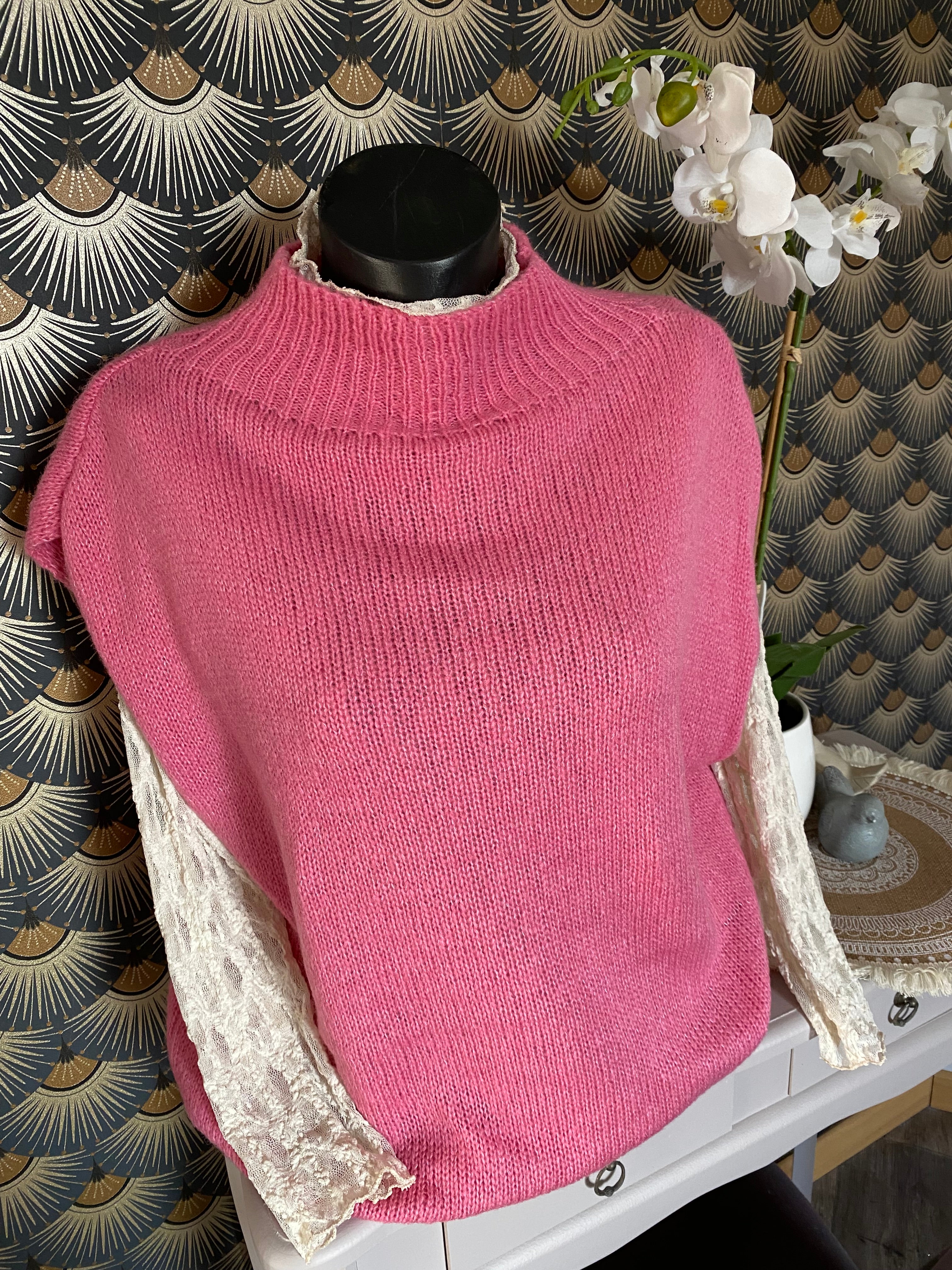 ENSEMBLE PULL PINKA ROSE  TU34/44 PETIT 46