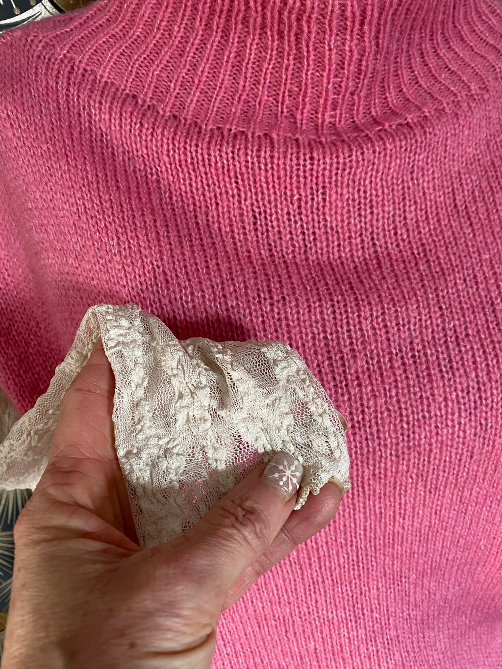ENSEMBLE PULL PINKA ROSE  TU34/44 PETIT 46