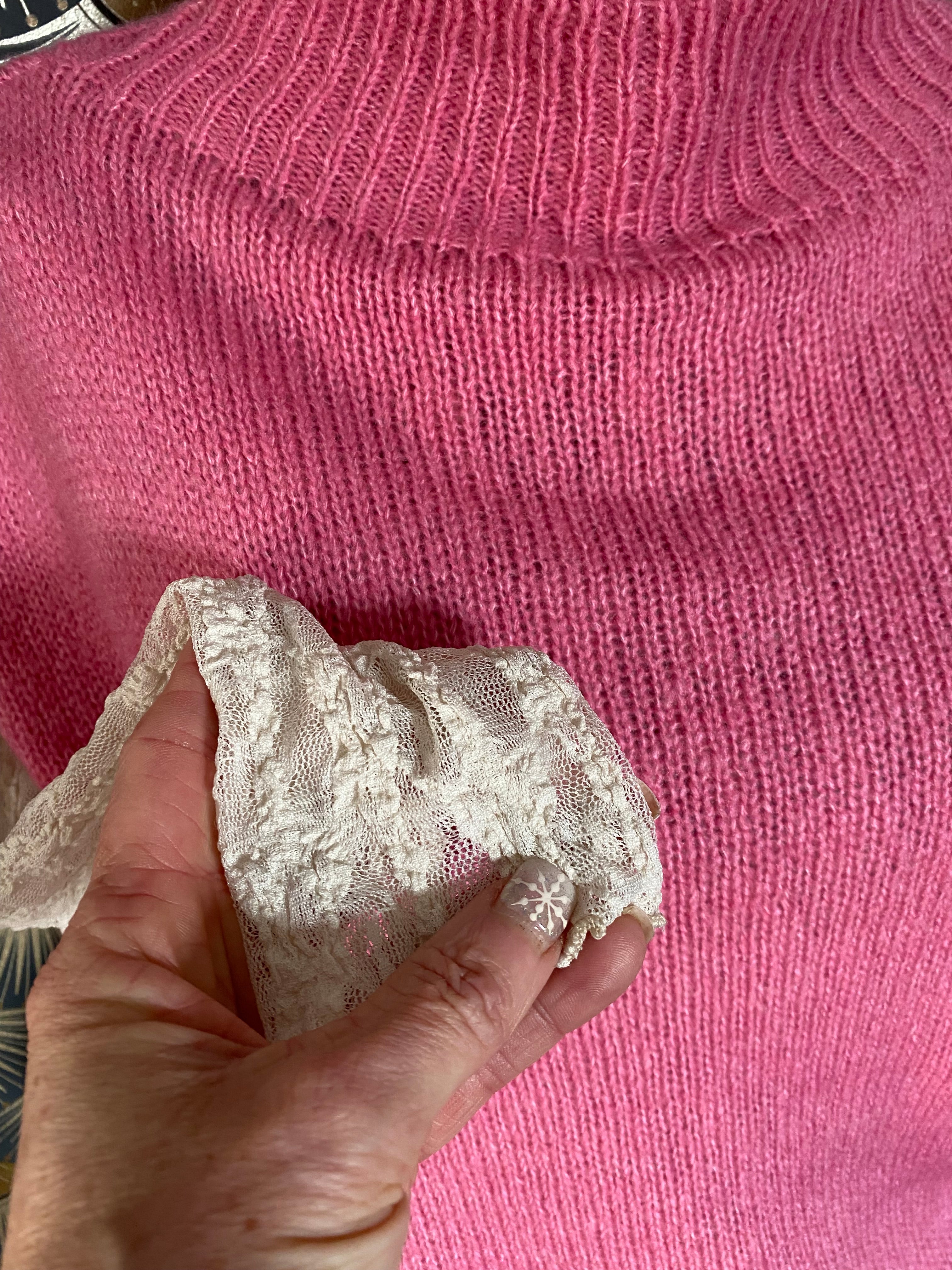 ENSEMBLE PULL PINKA ROSE  TU34/44 PETIT 46