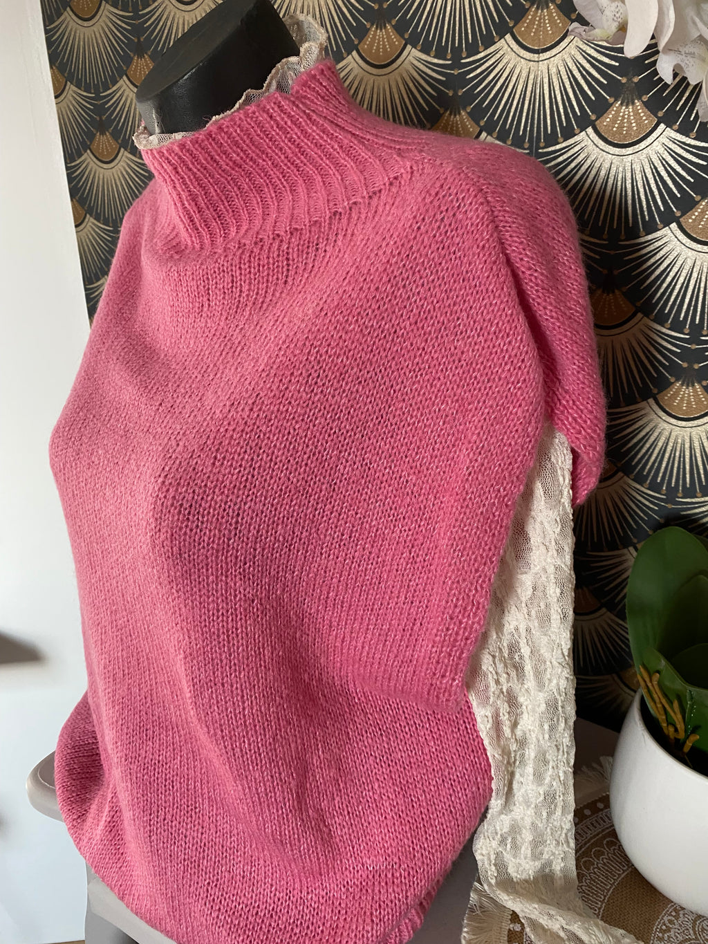 ENSEMBLE PULL PINKA ROSE  TU34/44 PETIT 46