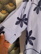 ENSEMBLE JUPE ET CHEMISE  COTON BRODEE  TU 36/42