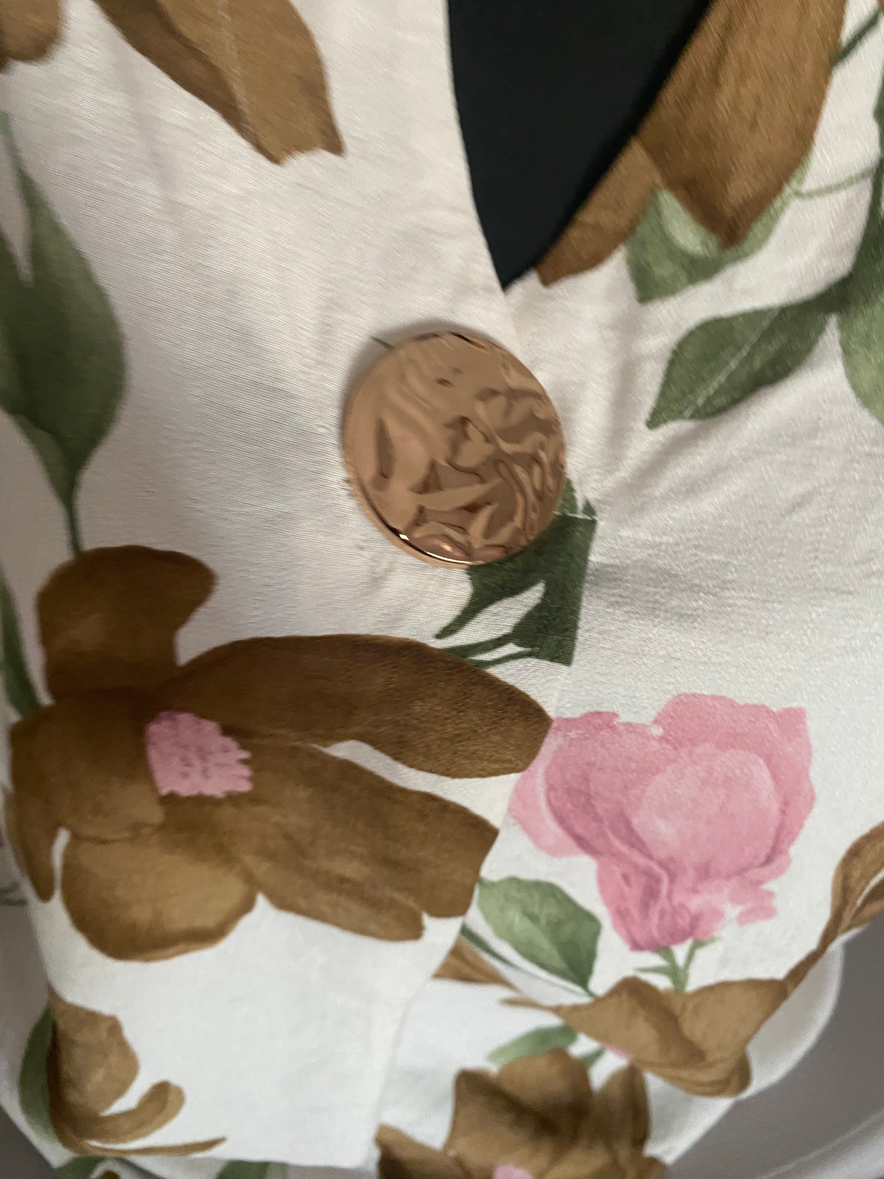 TOP VISCOSE FLEUR CHOCO  TU 38/46