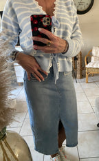 JUPE JEAN PERLA TAILLES :36/38/40/42