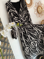 ROBE EMILIE ZEBREE  COLLECTION BELLE TAILLE 42/48