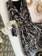 ROBE EMILIE ZEBREE  COLLECTION BELLE TAILLE 42/48