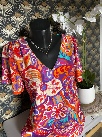 TOP NELL ORANGE TAILLE 1