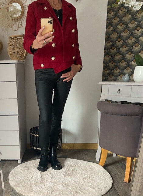 MANTEAU CHERRYS COURT BORDEAUX  S/M/L/XL