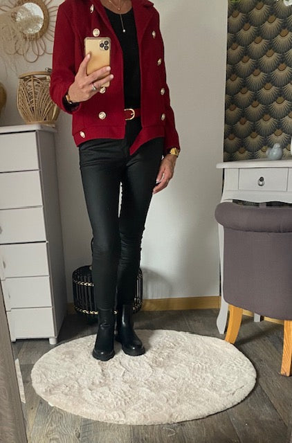MANTEAU CHERRYS COURT BORDEAUX  S/M/L/XL