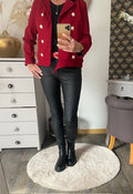 MANTEAU CHERRYS COURT BORDEAUX  S/M/L/XL