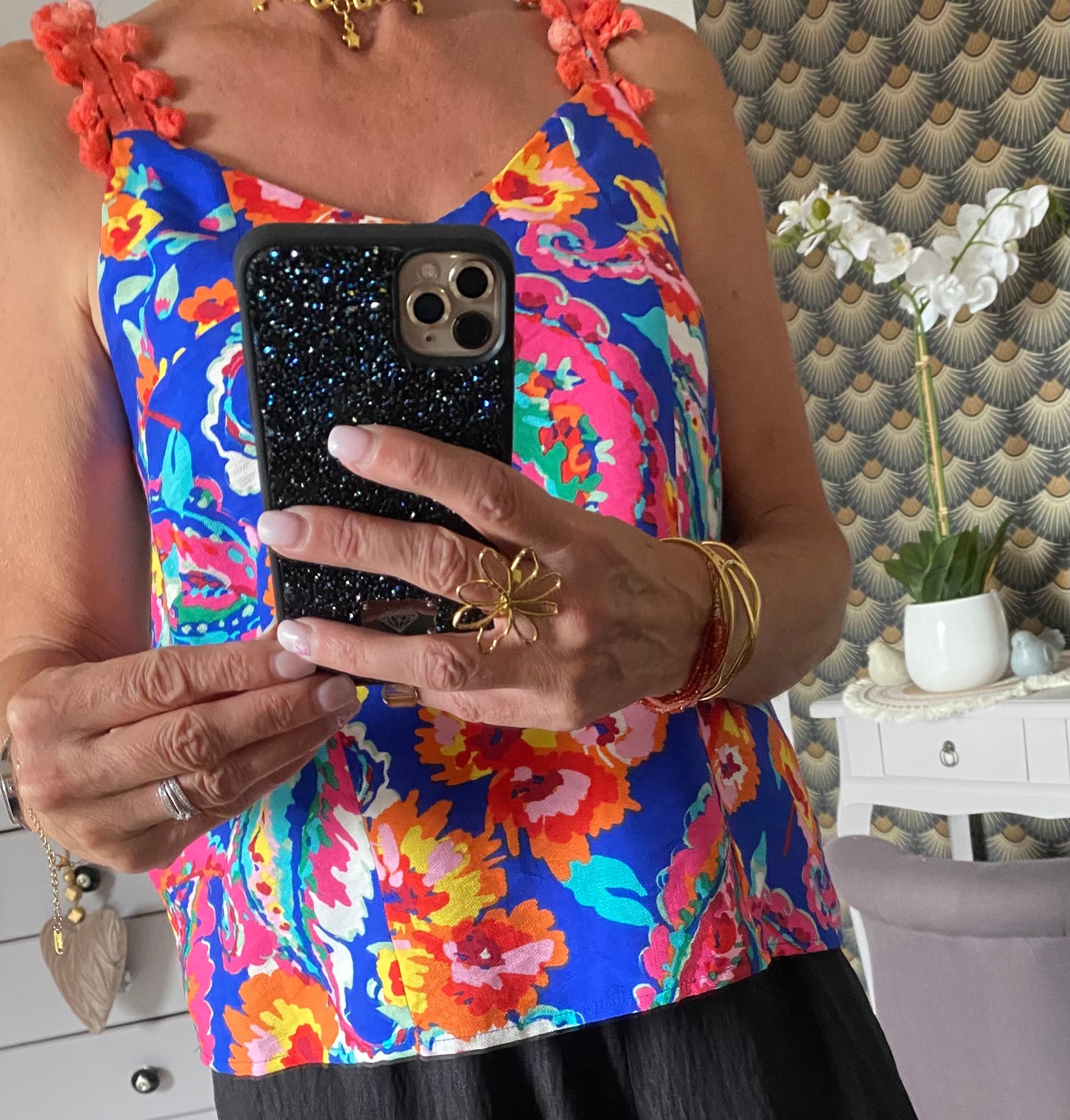 TOP NELL BRETELLES POMPONS  TAILLE 1 OU 2