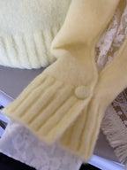 GILET LOVENA DENTELLE JAUNE   TU 36/42 petit 44
