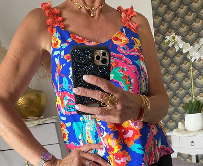 TOP NELL BRETELLES POMPONS  TAILLE 1 OU 2