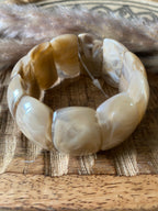 BRACELET ELASTIQUE RESINE   CAMEL