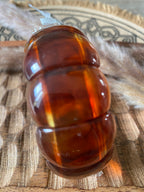 BRACELET ELASTIQUE RESINE   BRUN